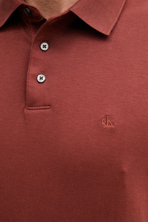Calvin Klein polo męskie bawełniane czerwony LV04LB276G