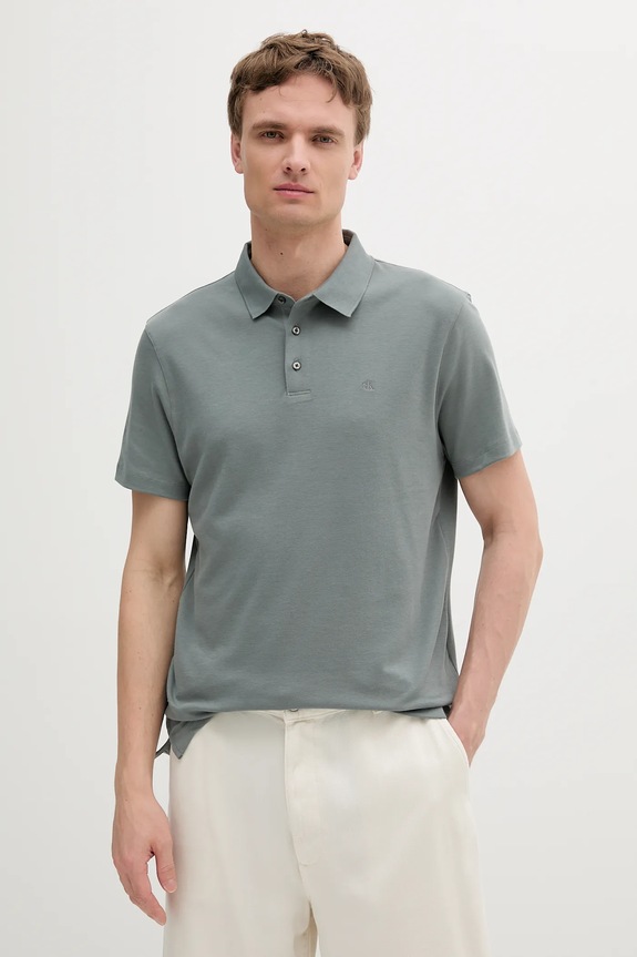 Calvin Klein polo męskie bawełniane bawełna zielony LV04LB276G
