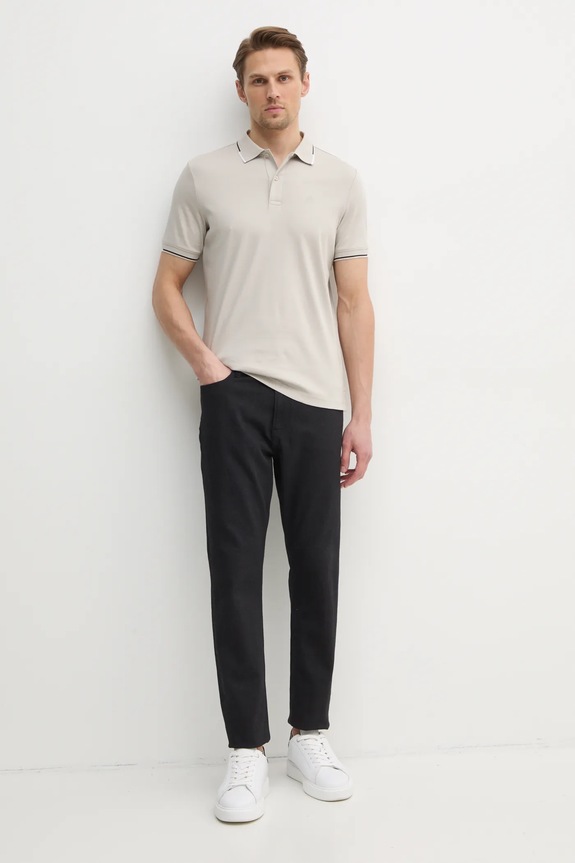 Bavlnené polo tričko Calvin Klein K10K114130 sivá SS25