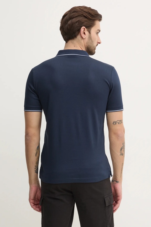 Odzież Calvin Klein polo bawełniane K10K114130 granatowy