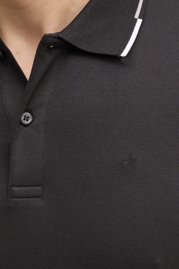 Calvin Klein polo bawełniane K10K114130 czarny