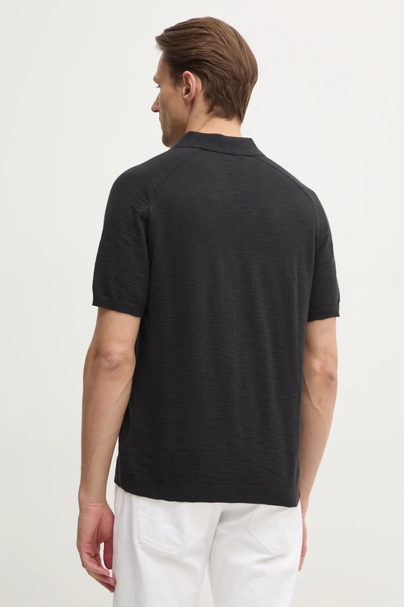 Oblečenie Bavlnené polo tričko Calvin Klein K10K114087 čierna