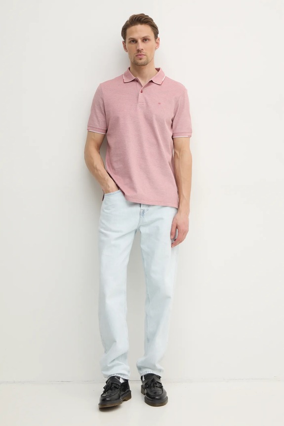 Calvin Klein polo in cotone K10K114475 rosa SS25