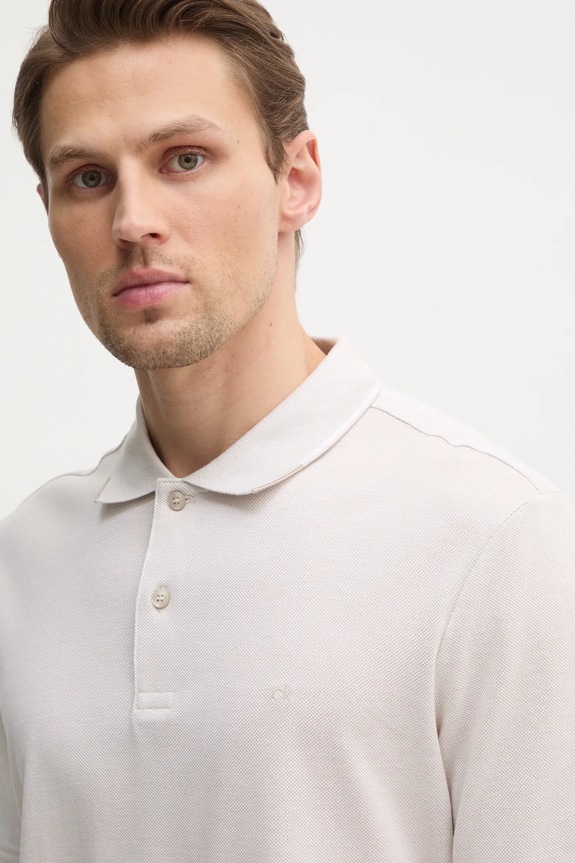 Calvin Klein polo bawełniane beżowy K10K114475