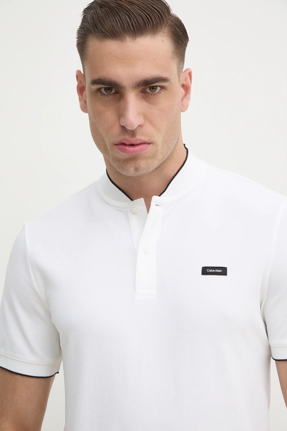 Calvin Klein tricou polo bej K10K114139