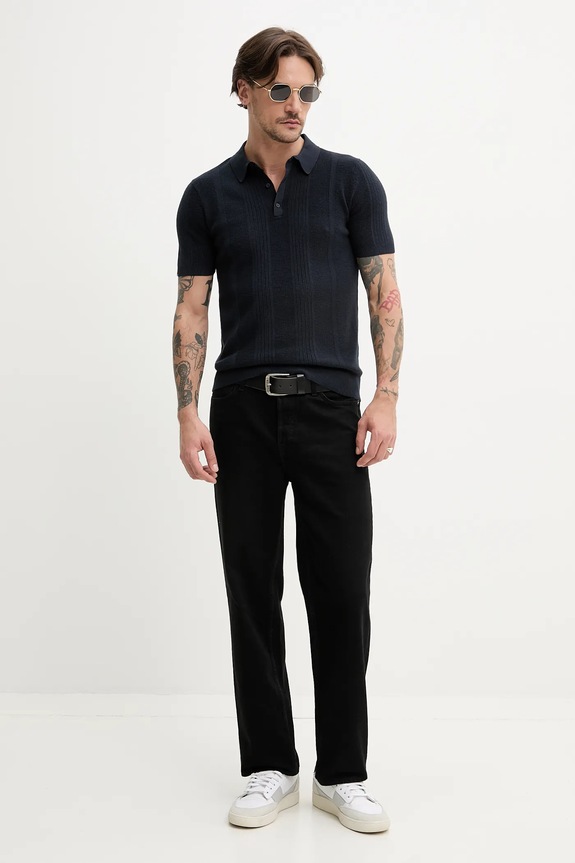 Superdry polo M1110390A.98T granatowy SS25