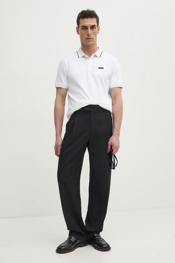 Polo Calvin Klein K10K114141 bela SS25