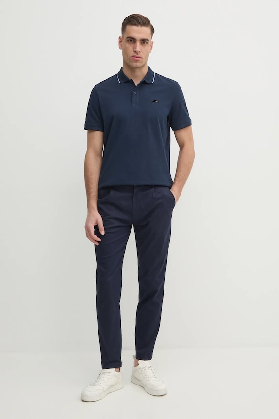 Polo tričko Calvin Klein K10K114141 námořnická modř SS25