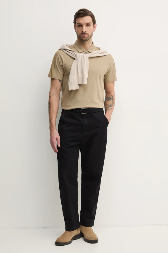 Calvin Klein Jeans polo bawełniane J30J327240 beżowy SS25