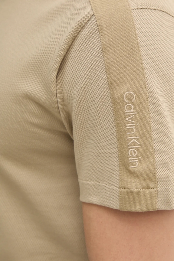 Calvin Klein Jeans polo bawełniane J30J327240 beżowy