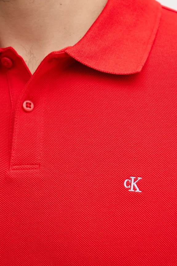 Calvin Klein Jeans polo pánské bavlněné LV040EM269 červená