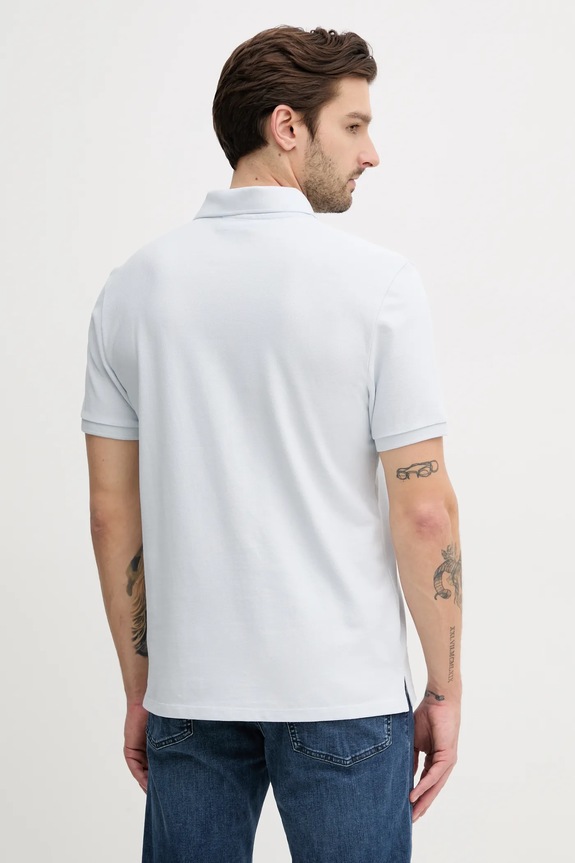 Odzież Calvin Klein Jeans polo męskie bawełniane LV040EM269 niebieski