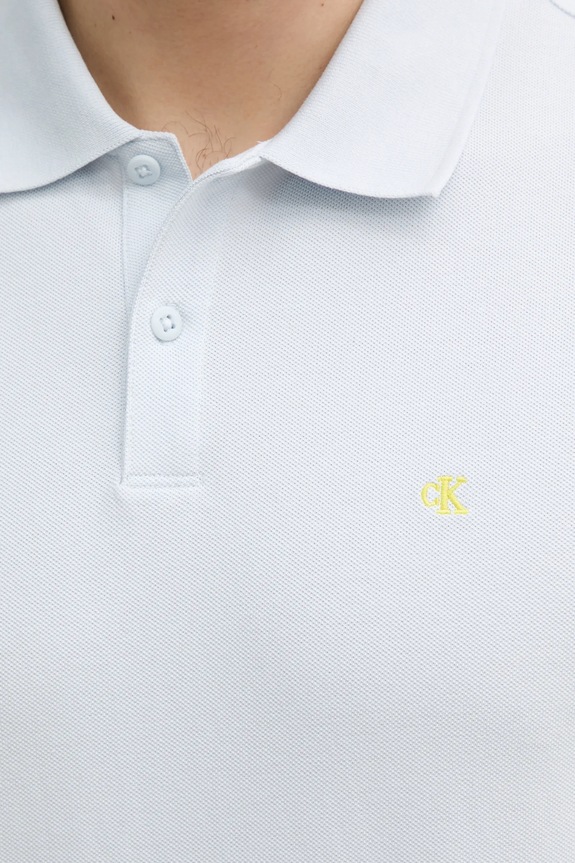 Calvin Klein Jeans polo męskie bawełniane LV040EM269 niebieski