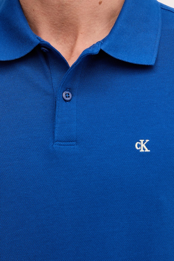 Calvin Klein Jeans polo męskie bawełniane LV040EM269 niebieski