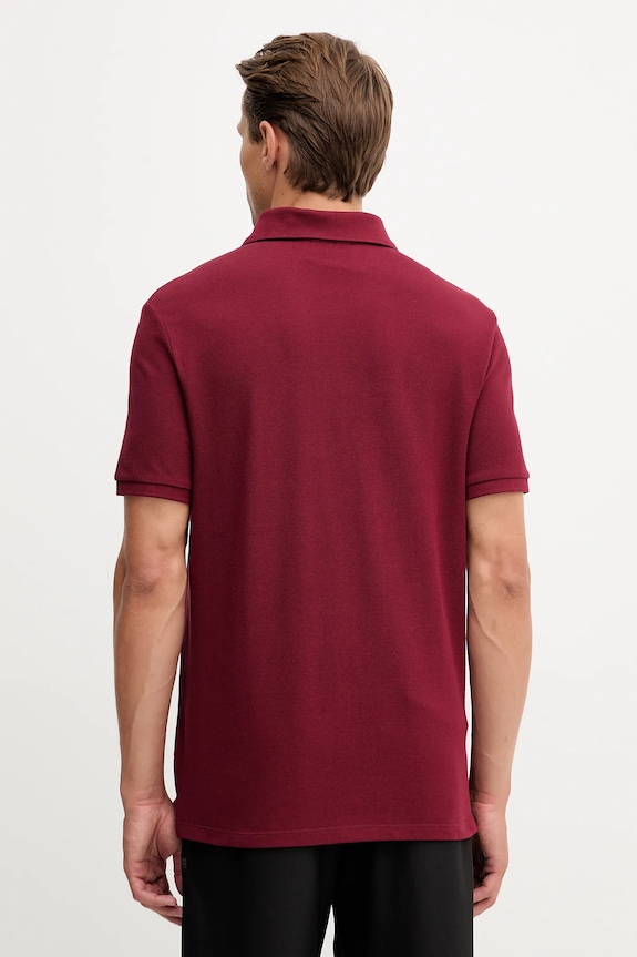Ρούχα Calvin Klein Jeans πόλο Ανδρικό βαμβακερό LV040EM269 μπορντό