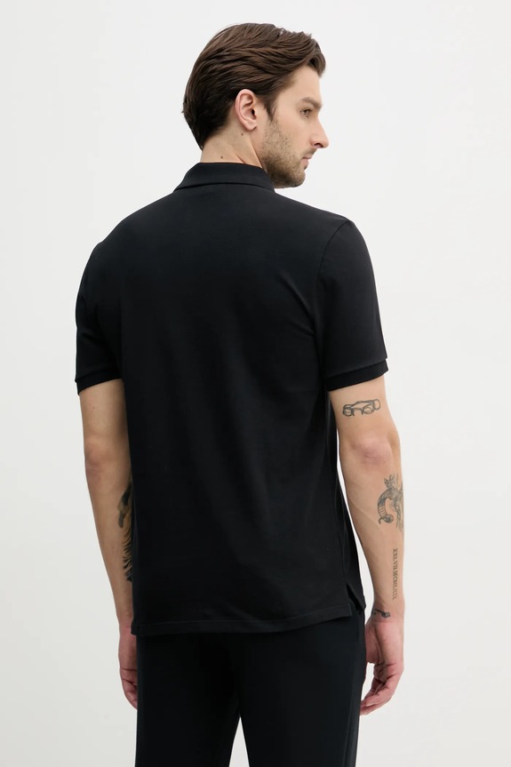 Oblečenie Calvin Klein Jeans polo tričko pánske bavlnené LV040EM269 čierna