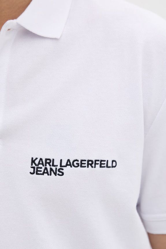 Karl Lagerfeld Jeans polo bărbătesc bumbac A2M17094 alb
