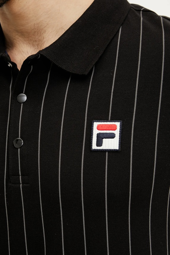Bavlněné polo tričko Fila Linter FAM0923 černá