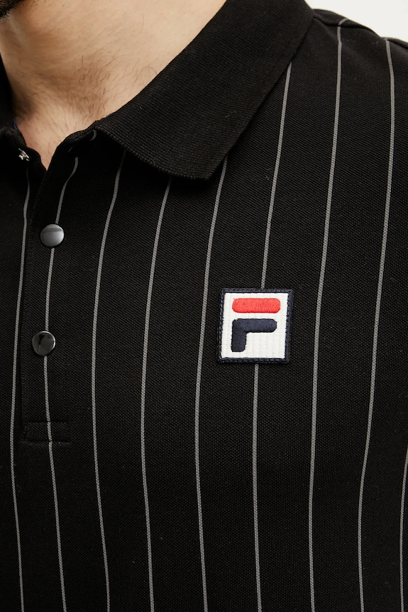 Bavlněné polo tričko Fila Linter FAM0923 černá