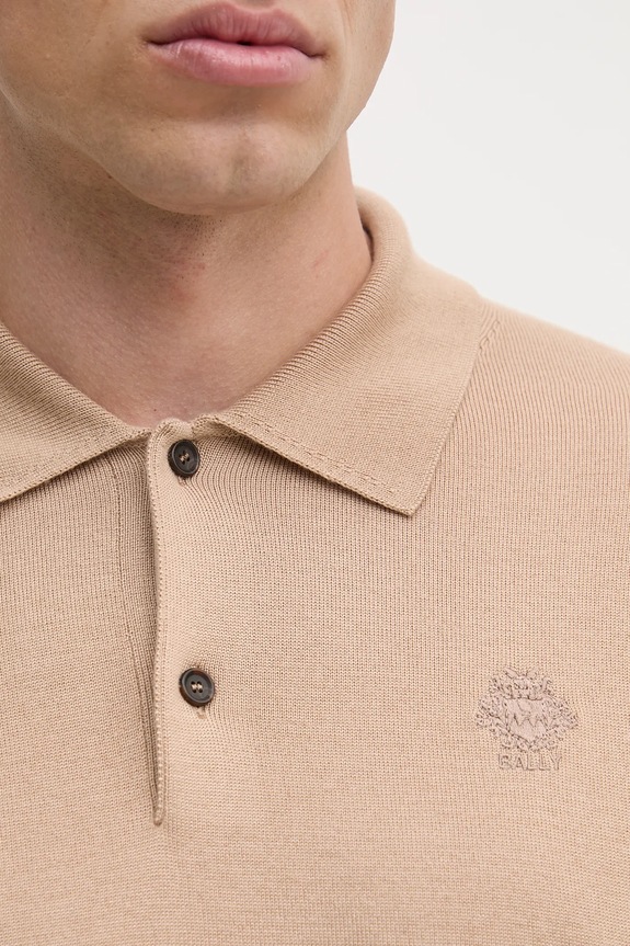 Bally sweter wełniany MKN05B beżowy