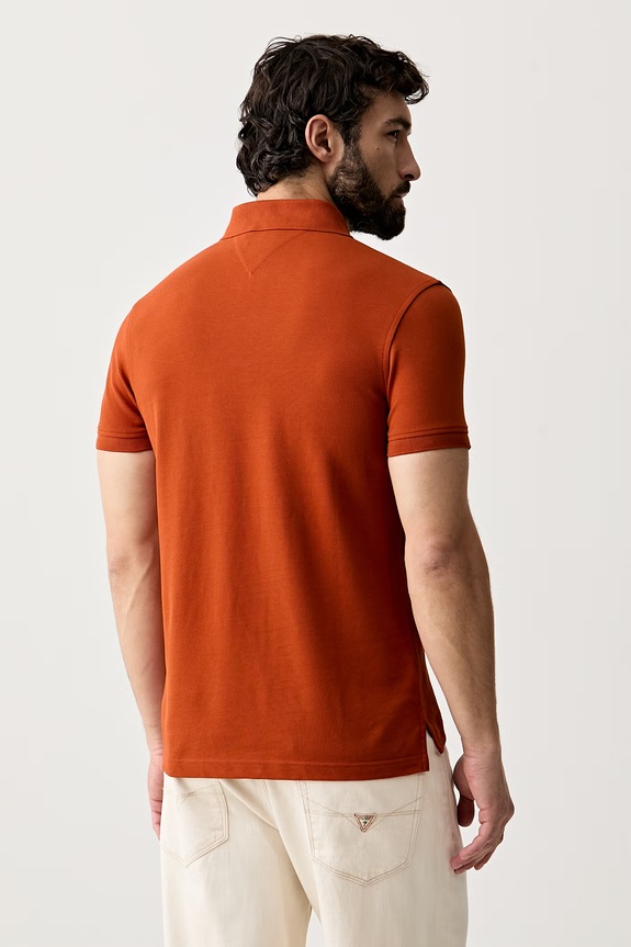 Oblečenie Tommy Hilfiger polo tričko bavlnené s elastanom MW0MW17771. oranžová