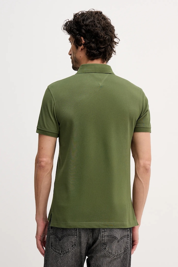 Odzież Tommy Hilfiger polo bawełniane z elastanem MW0MW17771. zielony