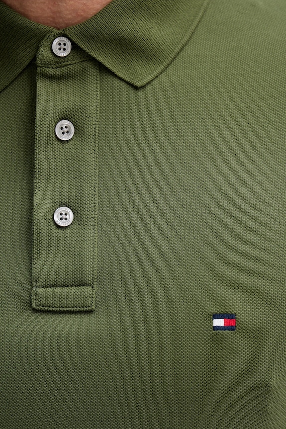 Tommy Hilfiger polo bawełniane z elastanem MW0MW17771. zielony
