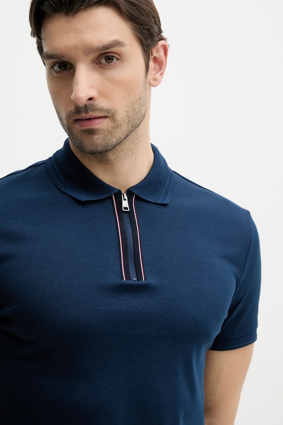 Bavlnené polo tričko Tommy Hilfiger tmavomodrá MW0MW38487