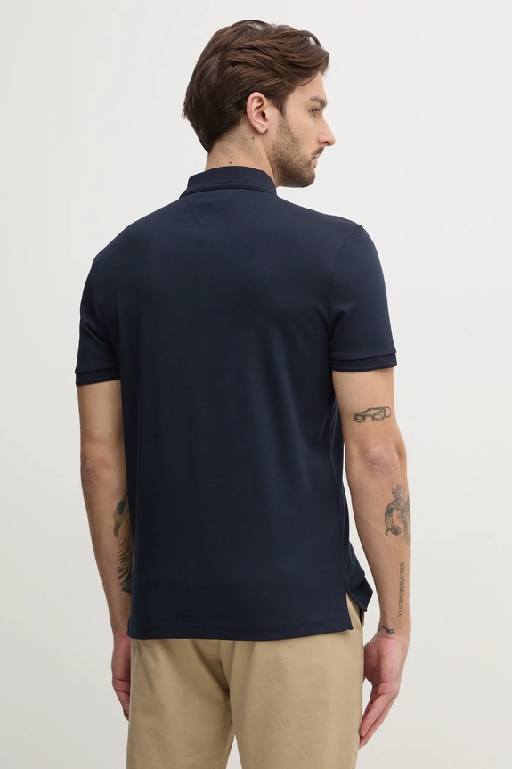 Îmbrăcăminte Tommy Hilfiger polo de bumbac MW0MW38487 bleumarin