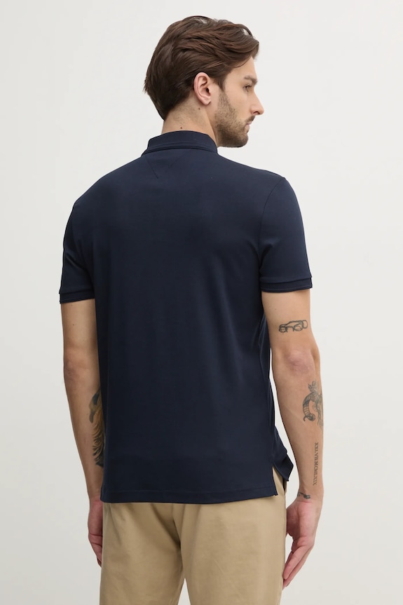 Îmbrăcăminte Tommy Hilfiger polo de bumbac MW0MW38487 bleumarin