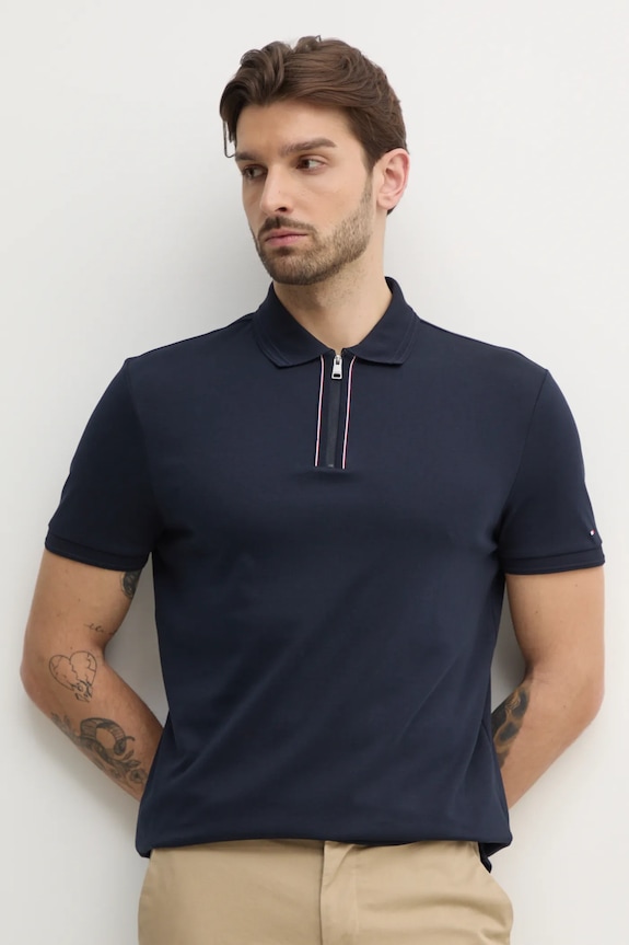 Tommy Hilfiger polo de bumbac bleumarin MW0MW38487