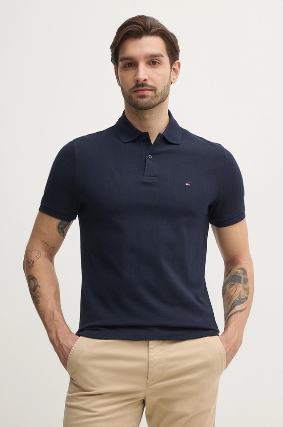 Tommy Hilfiger polo z elastanem granatowy MW0MW38951