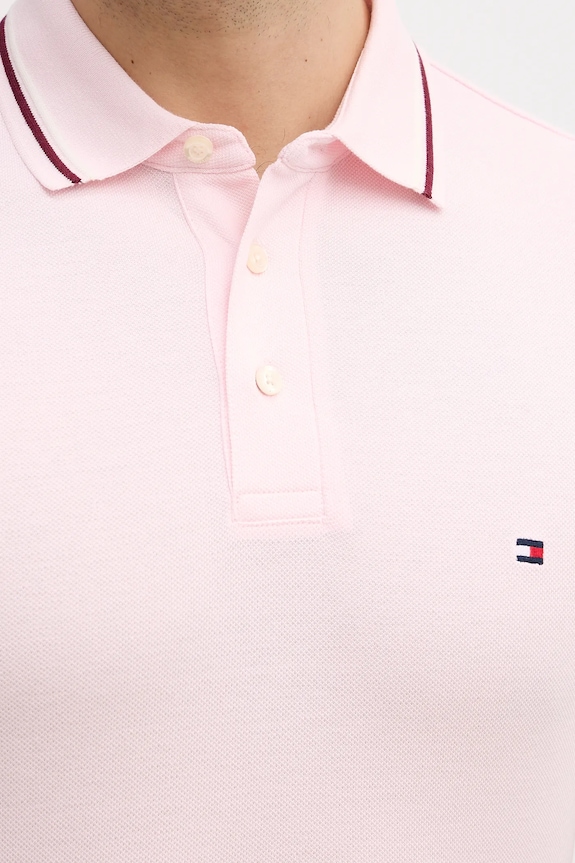 Tommy Hilfiger tričko pánske bavlnené MW0MW39993 ružová