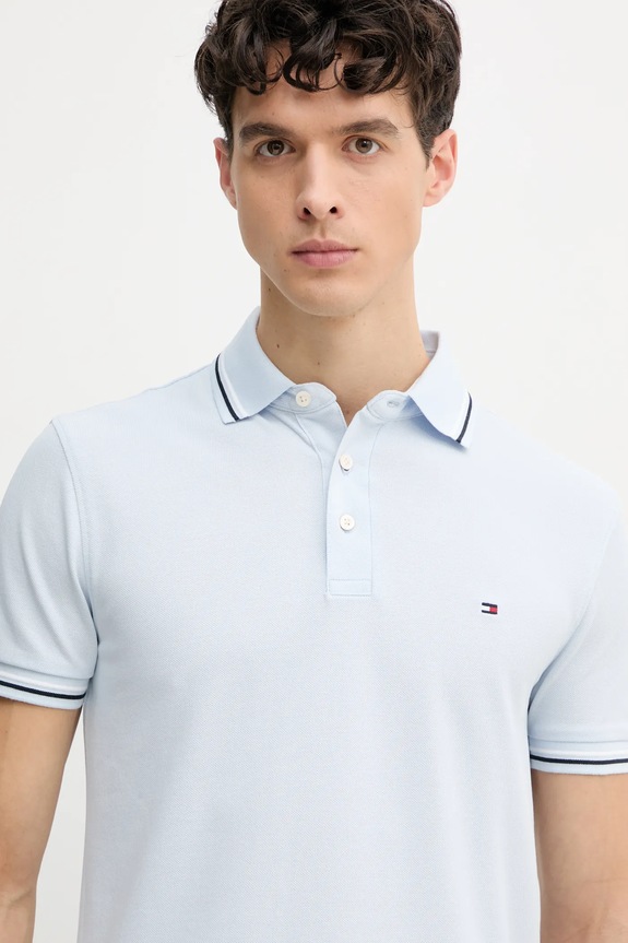 Tommy Hilfiger majica za muškarce od pamuka plava MW0MW39993