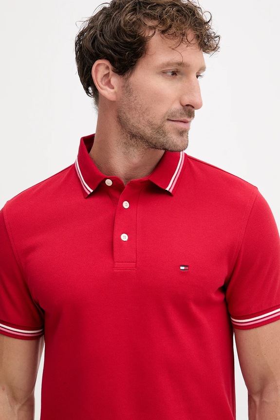 Odjeća Tommy Hilfiger majica za muškarce od pamuka MW0MW39993 crvena