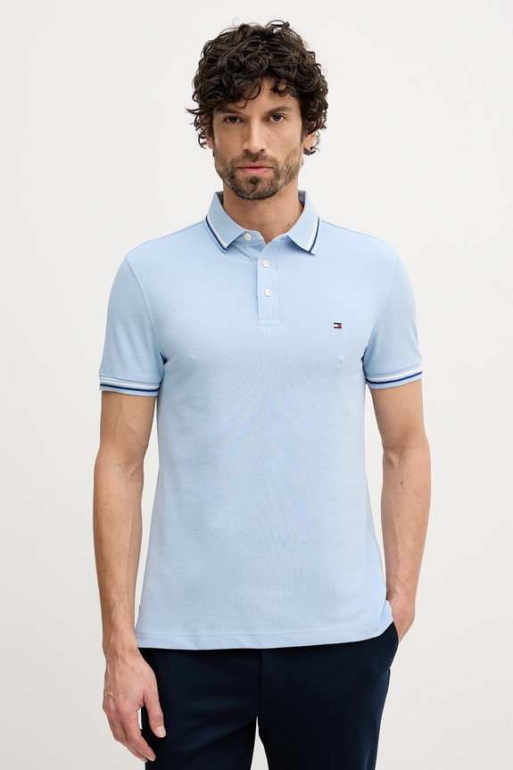 Tommy Hilfiger t-shirt męski bawełniany niebieski MW0MW39993