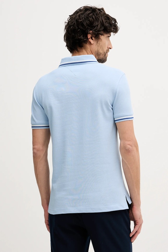 Odzież Tommy Hilfiger t-shirt męski bawełniany MW0MW39993 niebieski