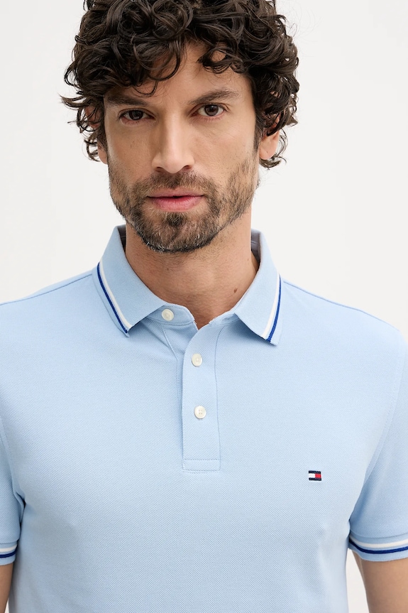 Tommy Hilfiger t-shirt męski bawełniany niebieski MW0MW39993