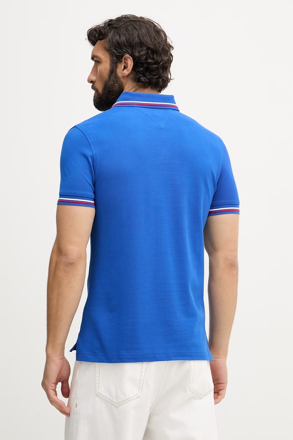 Îmbrăcăminte Tommy Hilfiger tricou bărbați de bumbac MW0MW39993 albastru
