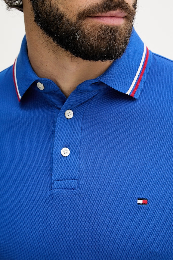 Tommy Hilfiger tricou bărbați de bumbac MW0MW39993 albastru