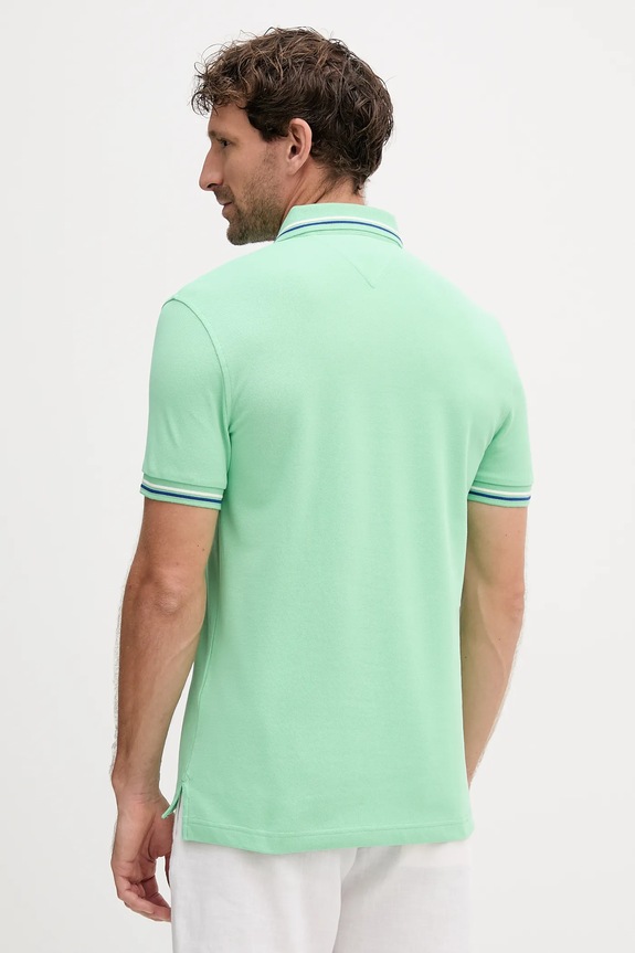 Tommy Hilfiger t-shirt Ανδρικό βαμβακερό MW0MW39993 πράσινο SS26