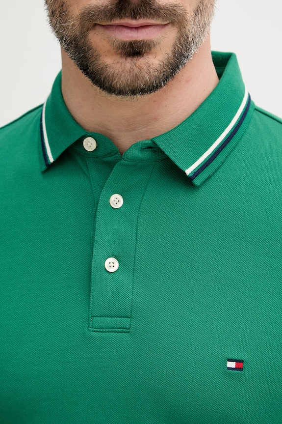 Tommy Hilfiger tricou bărbătesc din bumbac MW0MW39993 verde