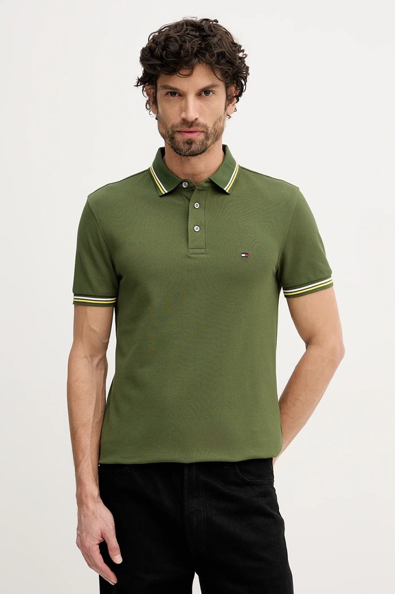 Tommy Hilfiger t-shirt męski bawełniany zielony MW0MW39993