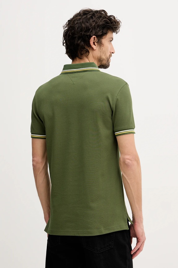 Odzież Tommy Hilfiger t-shirt męski bawełniany MW0MW39993 zielony