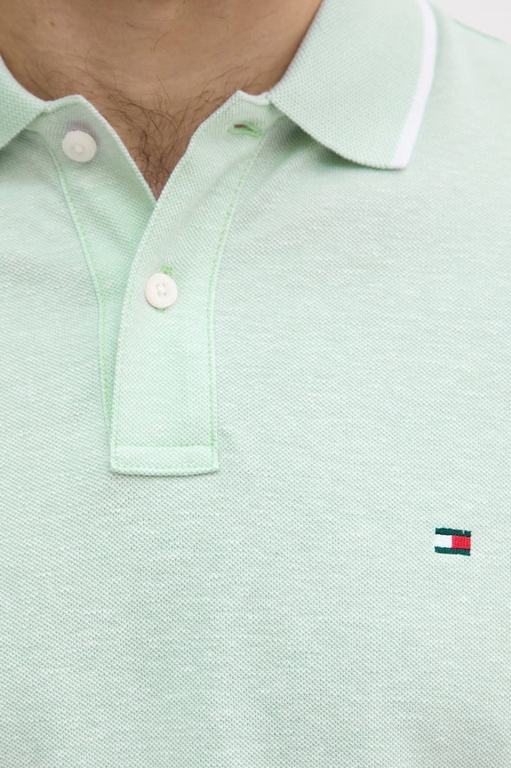 Tommy Hilfiger polo masculin cu amestec de in MW0MW33140 turcoaz