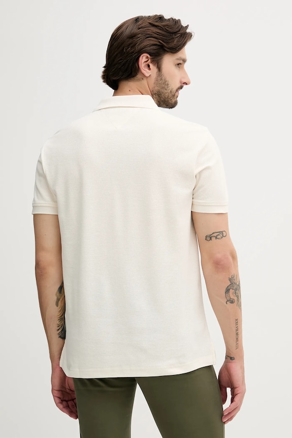 Oblečenie Bavlnené polo tričko Tommy Hilfiger MW0MW33167 béžová