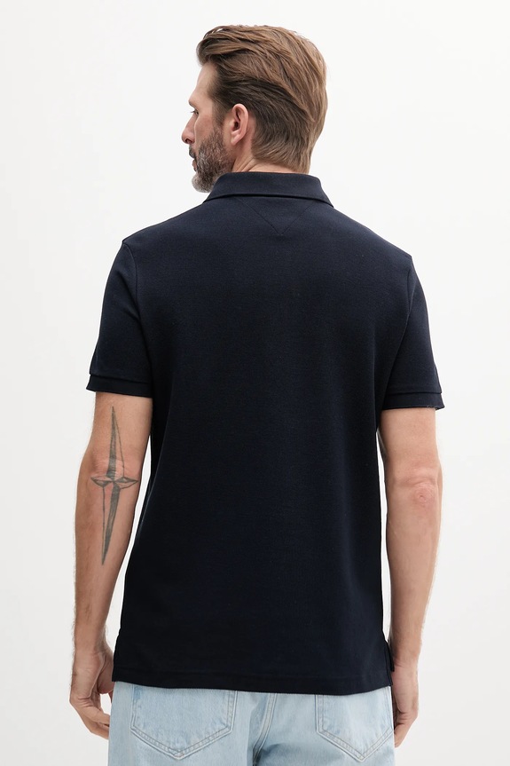 Bavlnené polo tričko Tommy Hilfiger MW0MW33167 tmavomodrá AW25