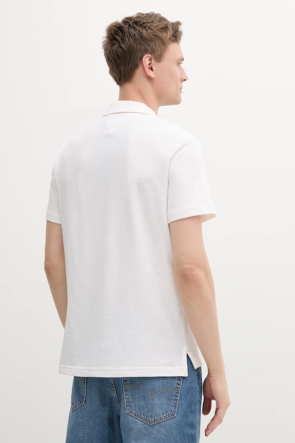 Tommy Hilfiger polo masculin din bumbac MW0MW38482 bej SS26