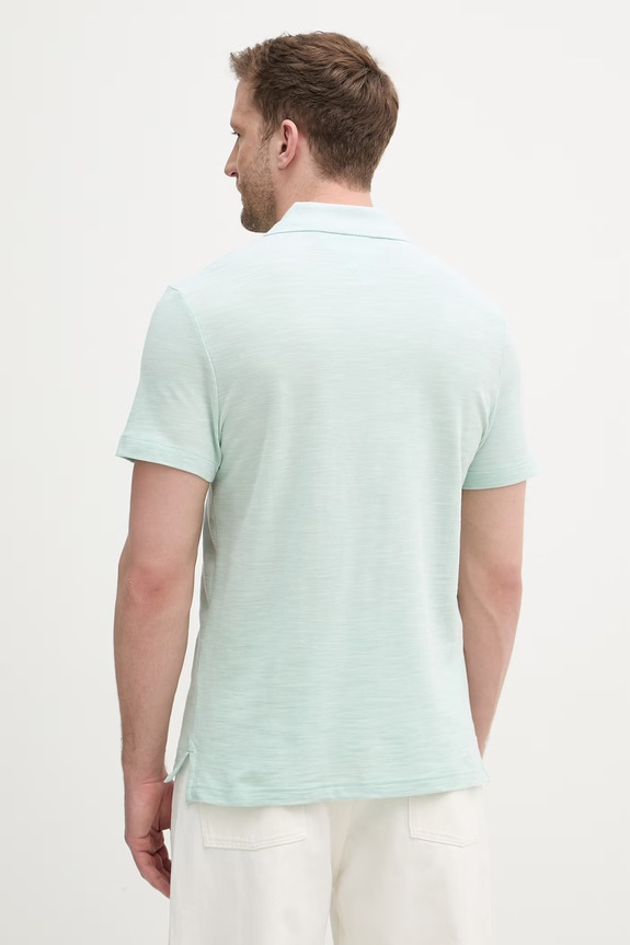 Oblečenie Tommy Hilfiger polo tričko pánske bavlnené MW0MW38482 tyrkysová