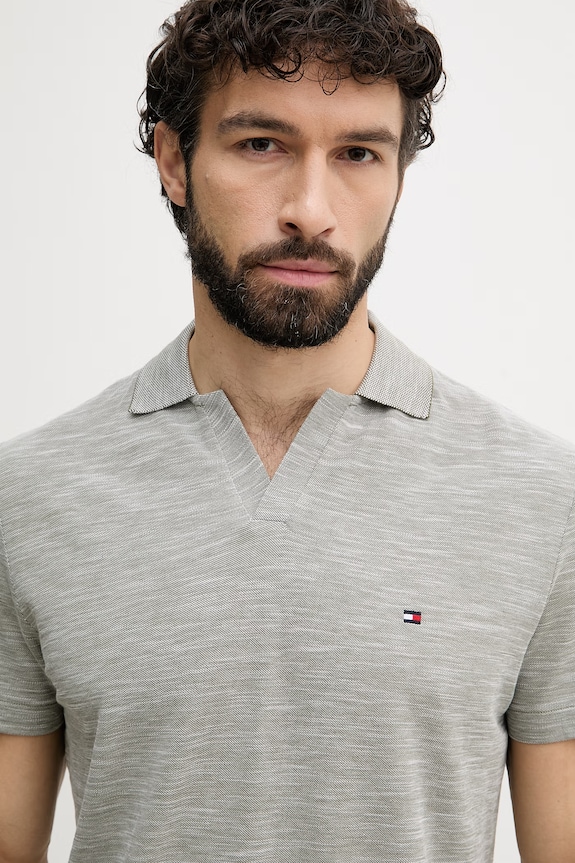 Tommy Hilfiger polo bărbătesc din bumbac verde MW0MW38482